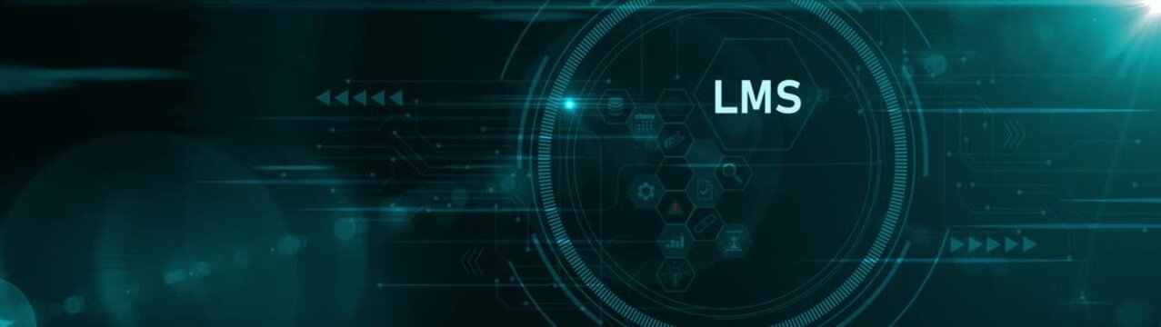 Enhancing E-learning with Artificial Intelligence, LMS revolutionize learning and teaching at school, at work, from home. optical lager light background