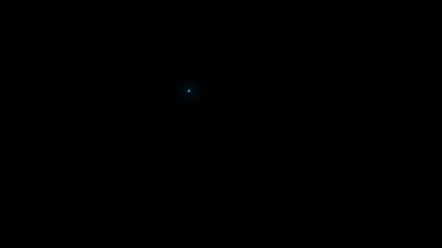 4K Cartoon Lightning Explosion FX, Blue Electric Comic Thunderbolt Animation with Alpha Channel on Black Screen