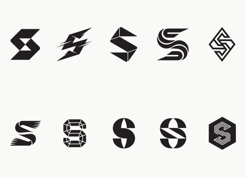 Modern S Letter Logo Collection &ndash; Minimal Monogram Alphabet Vector Set