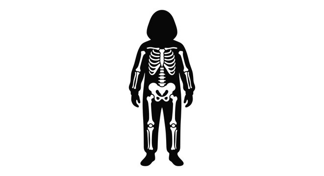 skeleton figure in hooded cloak silhouette