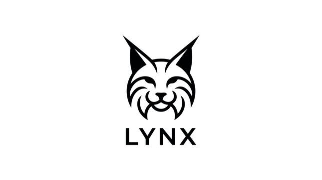 A closeup illustration of a lynx face with the word LYNX below.