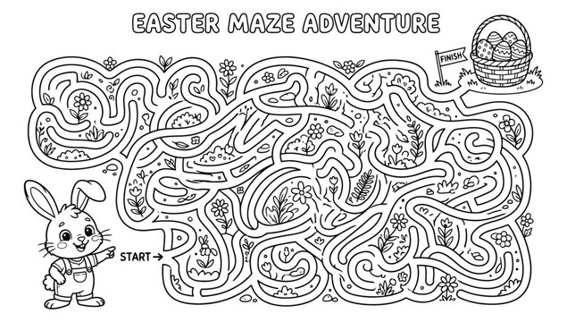 Easter maze adventure for kids