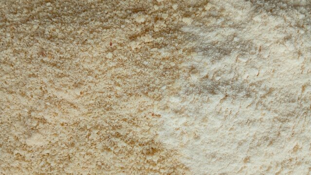 Almond flour and coconut flour texture background.