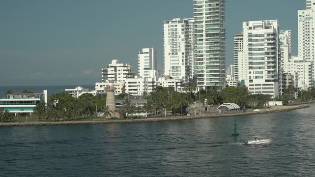 City line harbor Columbia suny day view from shipn
