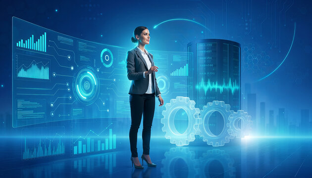 digitization of business processes and modern technology Generated image
