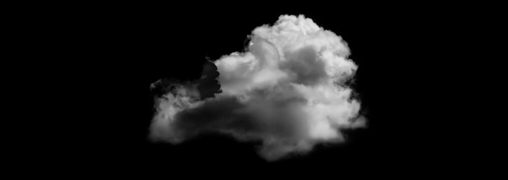 Dynamic trail of white clouds and smoke on transparent background for design