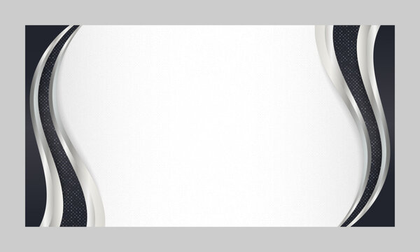 Elegant Silver Metallic Wave Background for Luxury Certificate Award Presentation