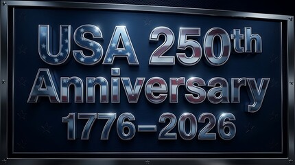 Obraz premium Usa 250th anniversary badge 1776-2026 and 250 Years Anniversary, 250 YEARS, USA 250 Years Independence Anniversary, 1776-2026