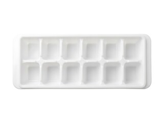 Naklejka premium White plastic ice cube tray with twelve compartments