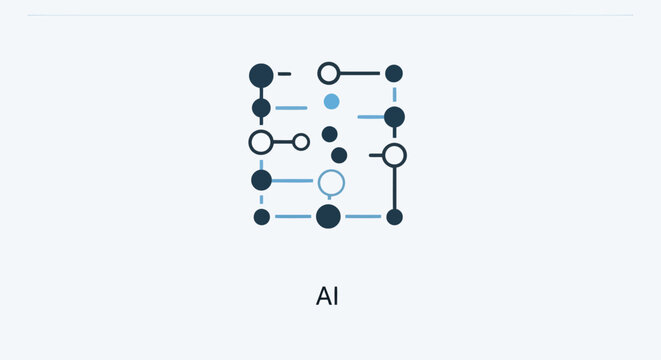 Abstract AI Network Nodes and Connections Data Structure Keywords: AI, artificial intelligence, network, nodes, connections, data, structure
