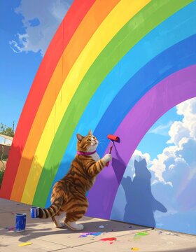 Cat rainbow