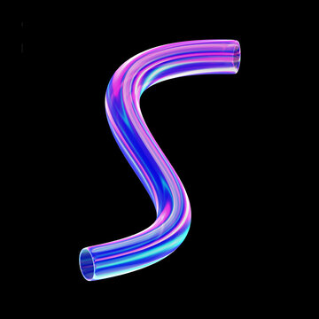 Holographic 3D abstract isolated in black background. figura realizada y hecha en 3D. fondo negro. Creative figure design in 3D