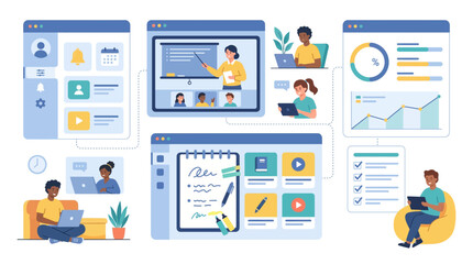 Fototapeta premium Flat design business infographic elements.