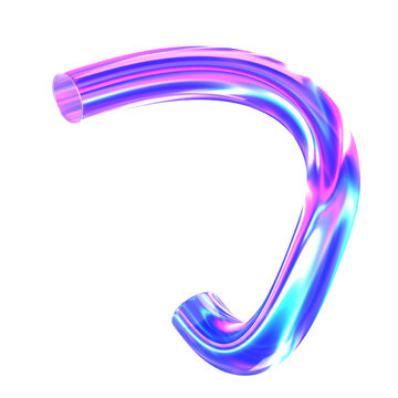 abstract isolated Figure in 3D. Figura hecha en 3D con colores fluorescentes. 