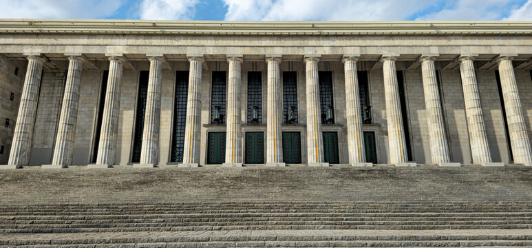 Doric Columns and Neoclassical Facade of the Faculty of Law in Buenos Aires Argentina