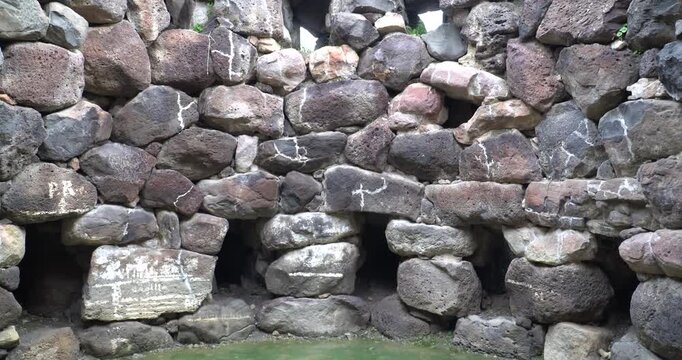 Su Nuraxi di Barumini, a prehistoric Nuraghe settlement in Sardinia, Italy.