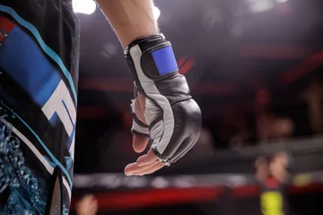 Fotobehang Vechtsporten Mixed Martial Arts Fighter Ready for Competition in the Ring  © st.kolesnikov