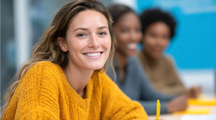 Obraz premium Diverse professional team engaging in a corporate business meeting
