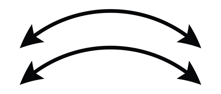 Double long arrow icon, Double side and two side long arrow icon, right and left long arrow icon set.