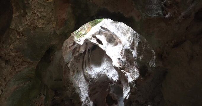 Sa Oche Cave near the Nuraghic village sa Sedda &lsquo;e sos carros, Sardinia, Italy
