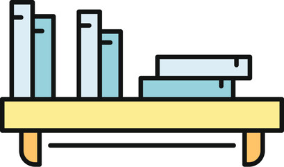 Fototapeta premium Bookshelf with books providing knowledge, education, and literary access