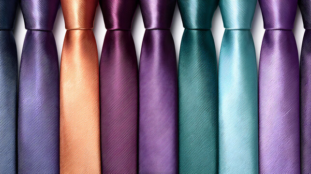 Vibrant Array of Colorful Silk Ties - Elegant Fashion Accessories for Men