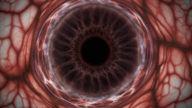 Embryo development animation with microscopic organic textures