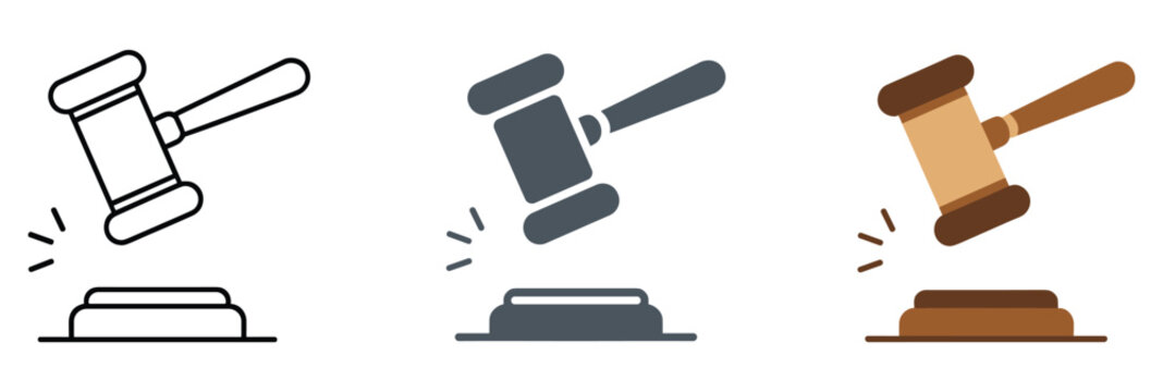 Hammering Justice: A gavel poised, symbolizing law and order. Legal action, court case, judgment, law enforcement, judicial system.