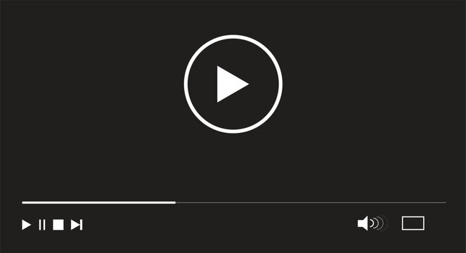 play button and progress bar design ui template