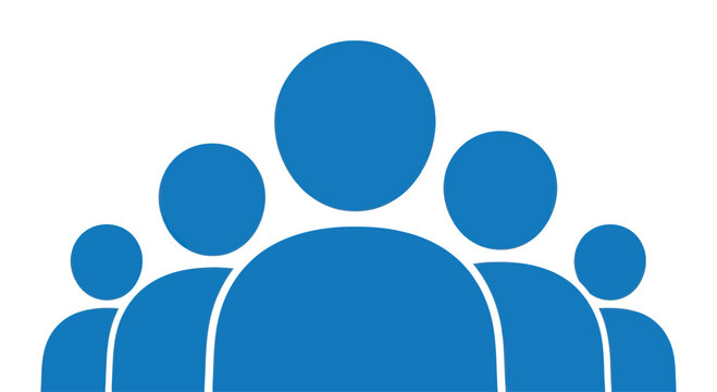 Group of People Icon on White Background