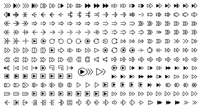 Arrow icons set