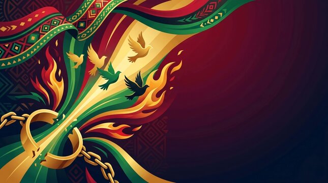 Juneteenth Freedom Day Vector Background