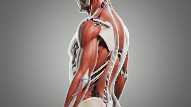 3D Human Anatomy Model: Skeleton, Muscles, Veins, Arteries, Organs