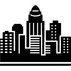 Obraz premium Cincinnati Skyline Vector Icon