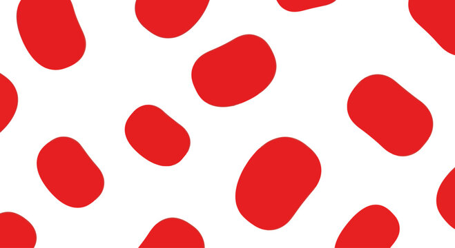 Red Irregular Spots Pattern on White Background