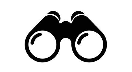 Black Binoculars Icon Isolated on White Background © dasha