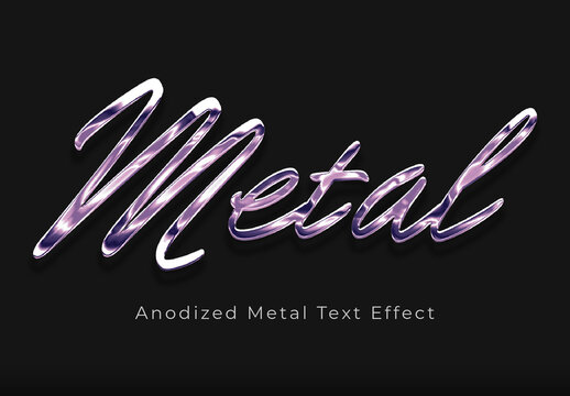 Anodized Metal Text Effect