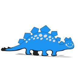 blue Stegosaurus cartoon  © Riki