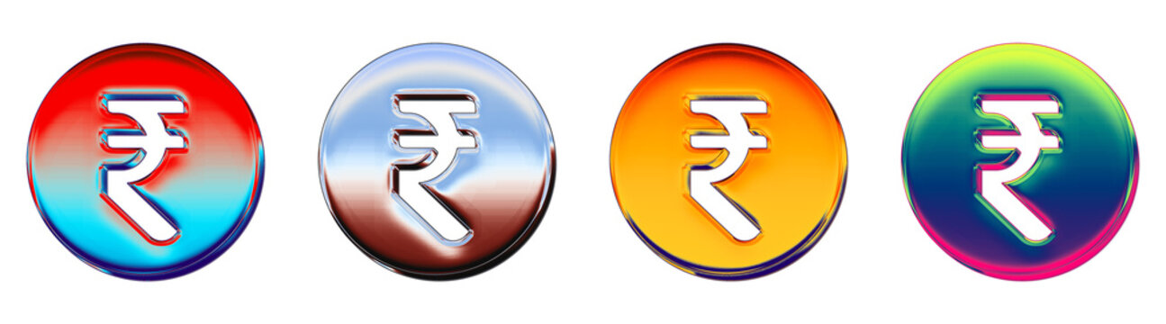 3D icon bundle glossy style - rupee 2. Finance banking investment and money management. High quality render design. High resolution 3D artwork. Clean transparent background design.