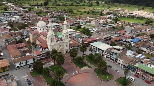 Bel&eacute;n, Boyac&aacute; - Colombia. February 27, 2026. Catholic parish located in the town's main park.