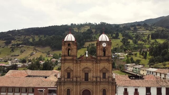 Mongua, Boyaca - Colombia. March 2, 2026. San Jeronimo Parish, a Catholic church.