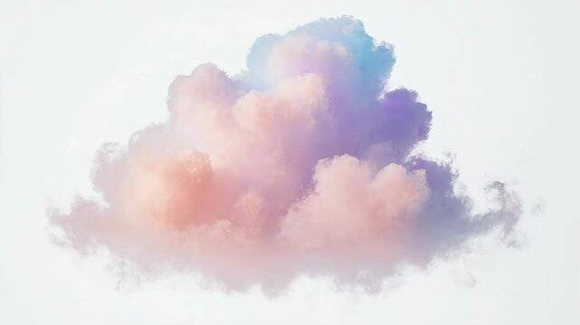 Pastel cloud floating in a soft minimal sky background with dreamy atmospheric texture