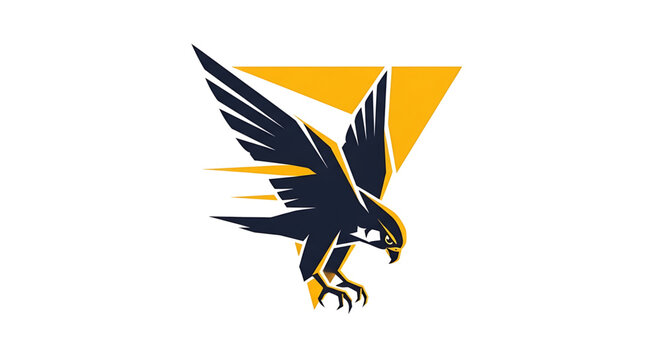 Falcon bird logo design vector template
