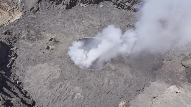 Erta Ale volcano Danakil Depression Ethiopia, eruption.