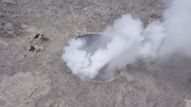 Erta Ale volcano Danakil Depression Ethiopia, eruption.