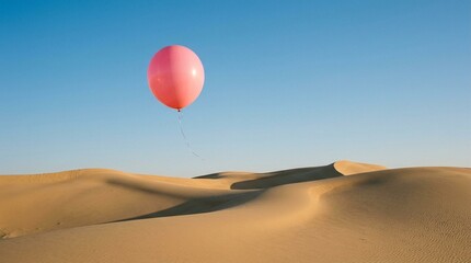 Fototapeta premium Floating Balloon Desert