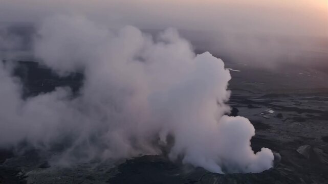 Erta Ale volcano Danakil Depression Ethiopia, eruption. Time lapse.