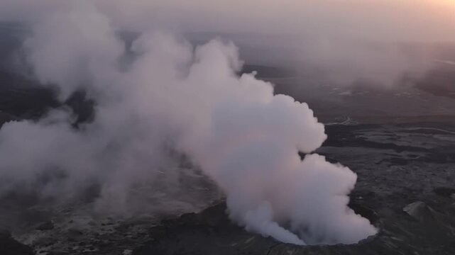 Erta Ale volcano Danakil Depression Ethiopia, eruption. Time lapse.