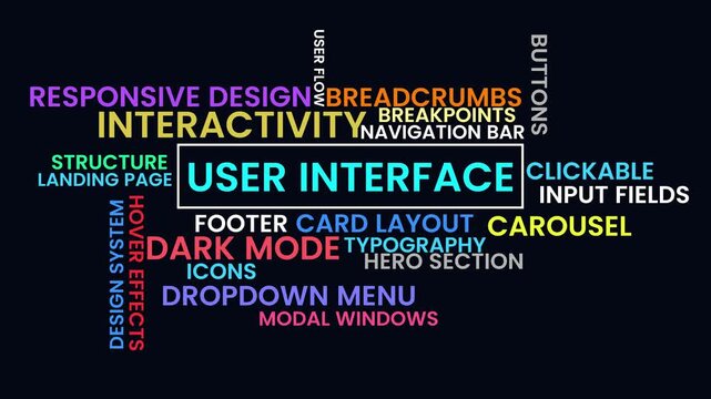 User Interface Design Concept: A vibrant and modern representation of User Interface design elements.