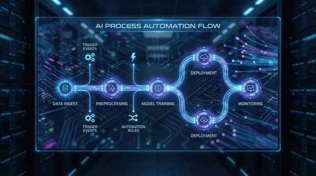 AI Process Automation Flow Dashboard Interface